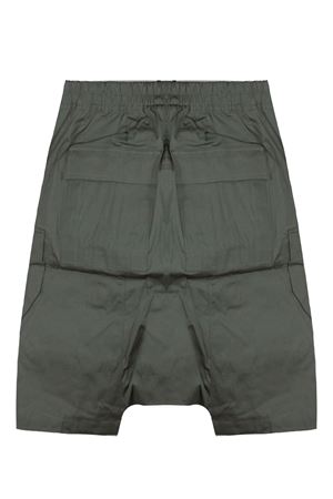 Pantaloncini cargo in cotone verde RICK OWENS | RU01F2389TE35